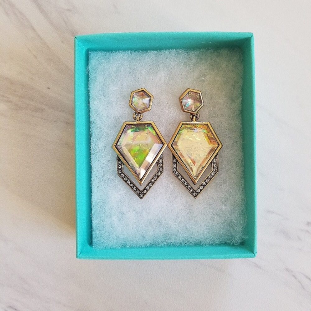 HP🎉🎉Multi Color Crystal Dangle Earrings - Picture 3 of 6